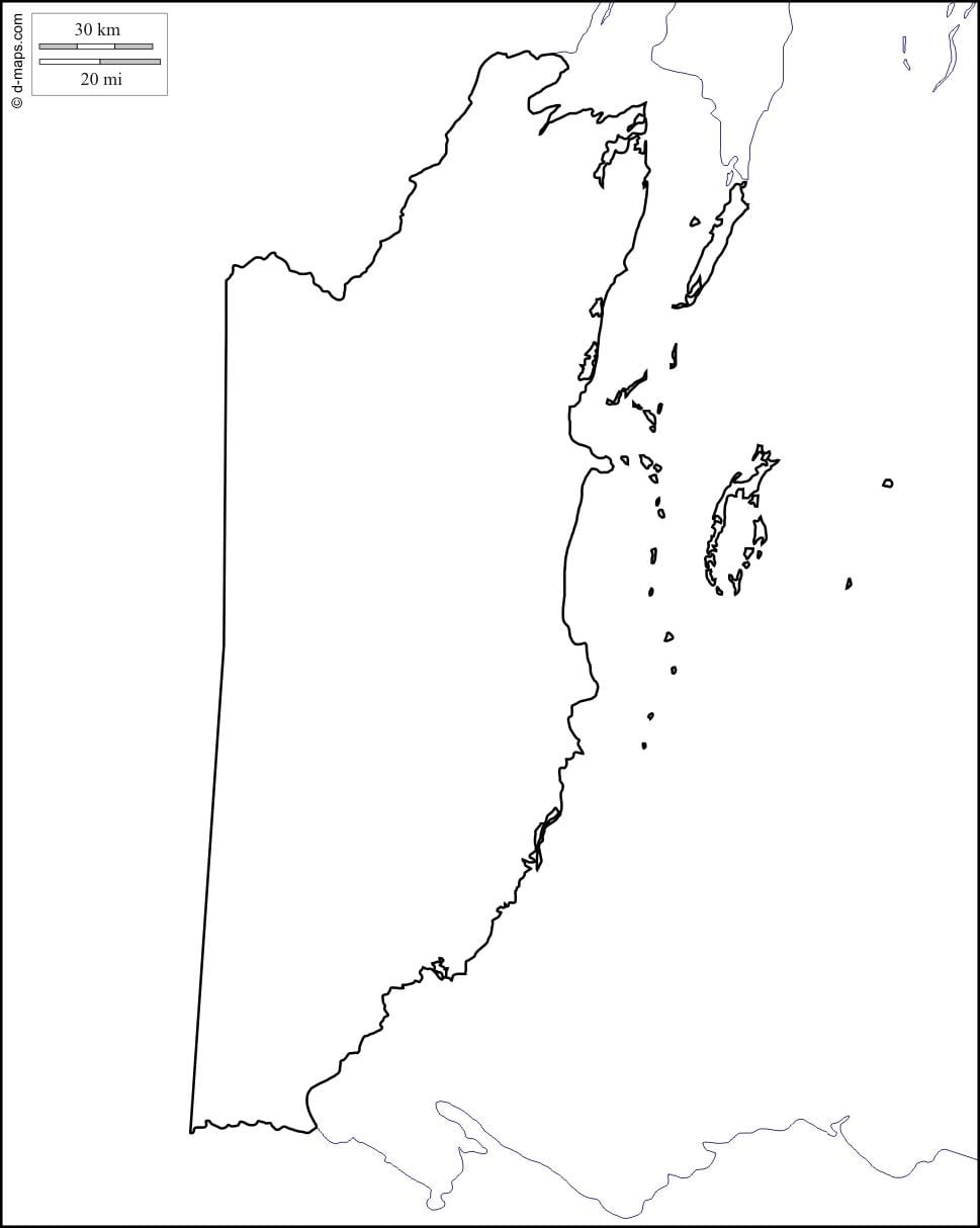 Peta kosong Belize