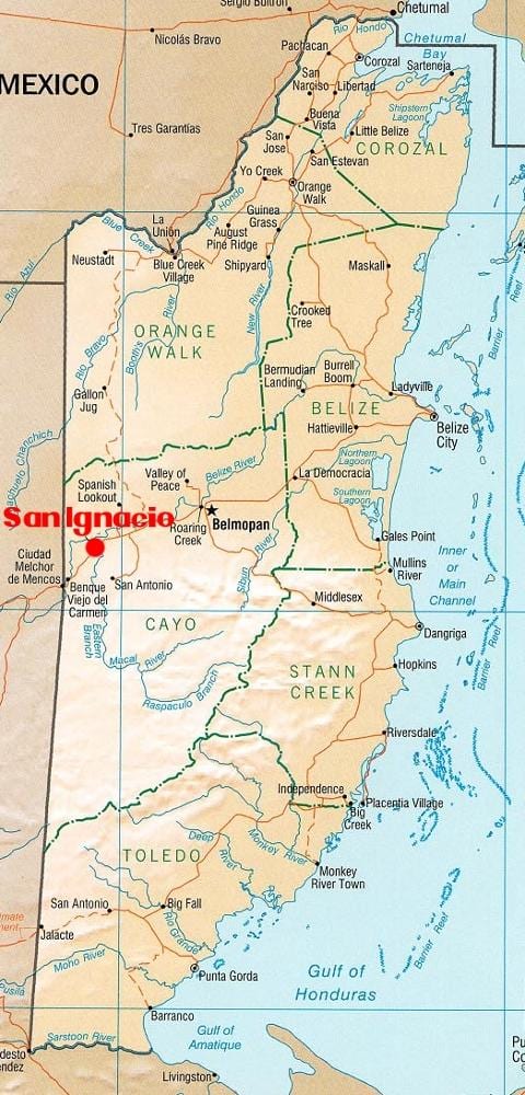 Peta san ignacio Belize