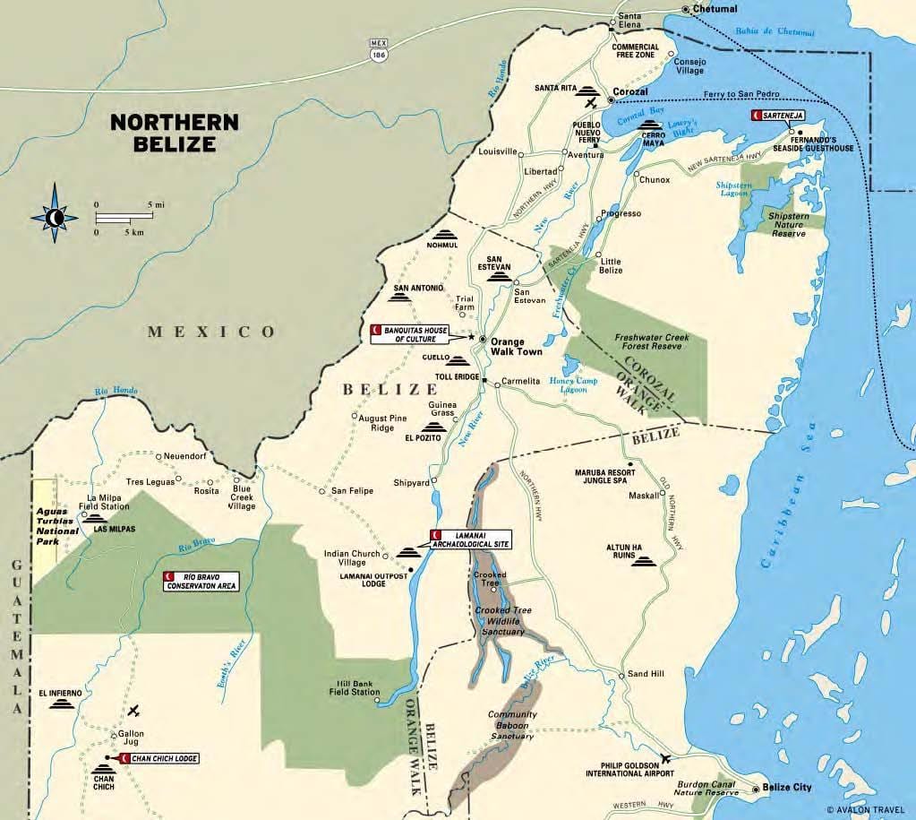 Peta sibun sungai Belize