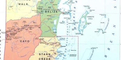 Peta Belize daerah