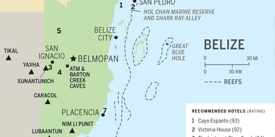 Peta Belize pantai