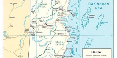 Belize sungai peta