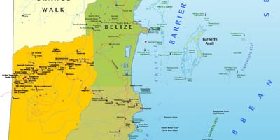 Peta Belize dengan kampung