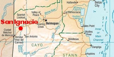 Peta san ignacio Belize