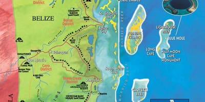 Peta tembakau caye Belize